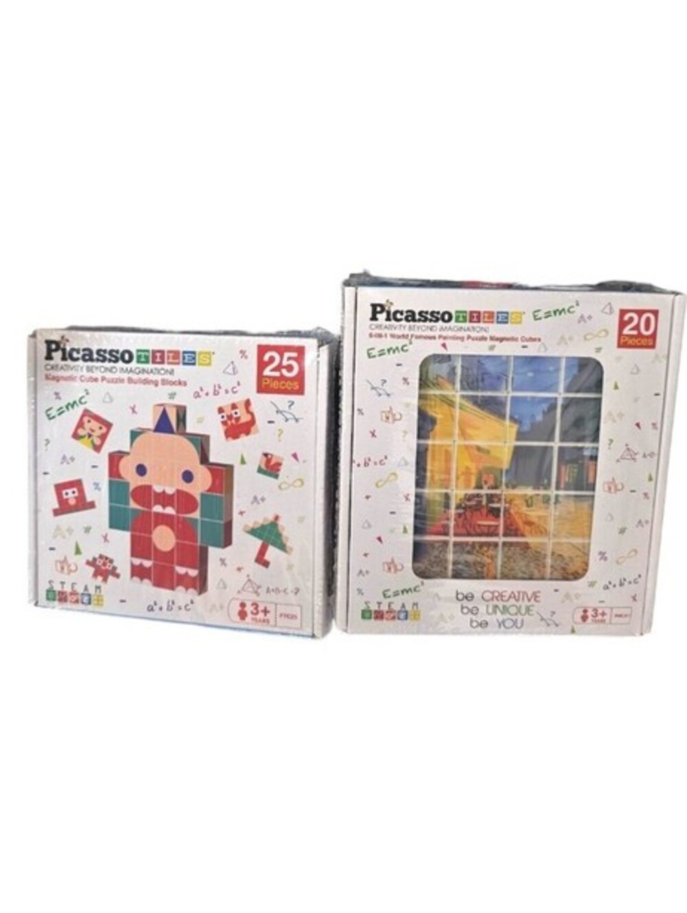 PicassoTiles Magnetic Cube Puzzle Building Blocks & World Famous Paintings NEW